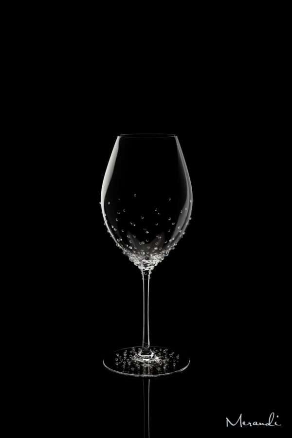 Red wine glass, handmade by Riedel®, 182 Swarovski® crystals Elara