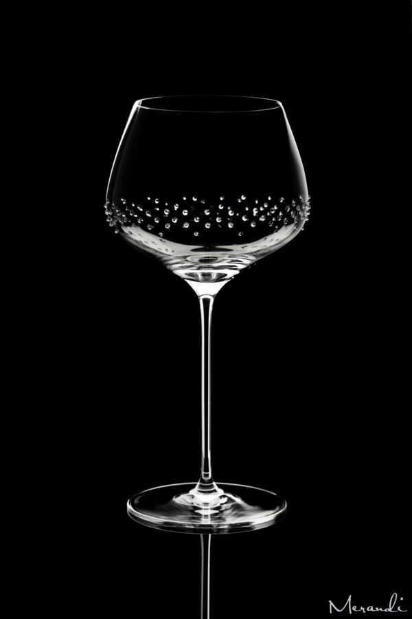 Red wine glass by Spiegelau® enhanced with 145S warovski® crystals, Heru