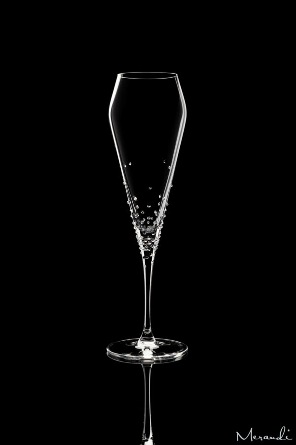 Champagne glass by Spiegelau® enhanced with 116 Swarovski® crystals, Verus