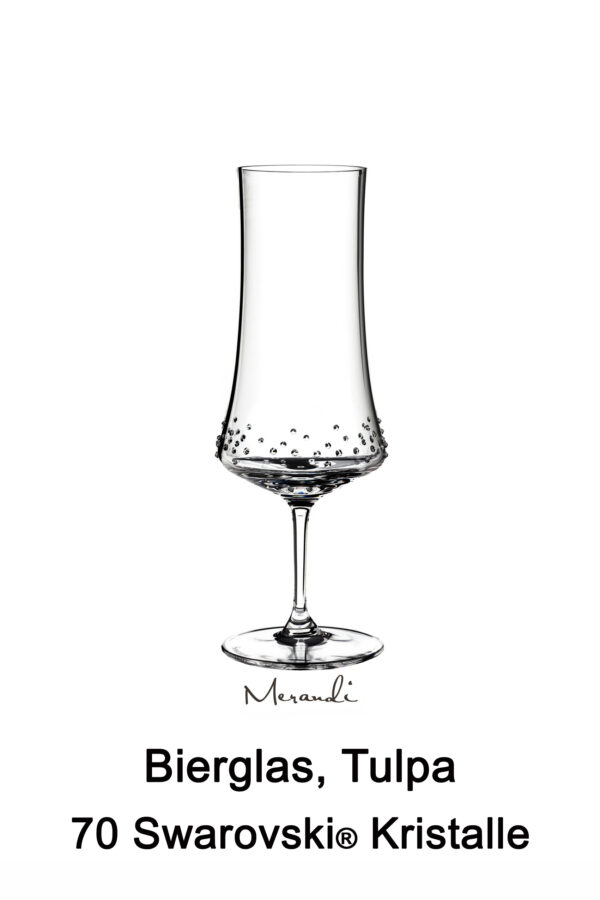 Beer glass from Spiegelau® refined with 70 Swarovski® crystals, Tulpa
