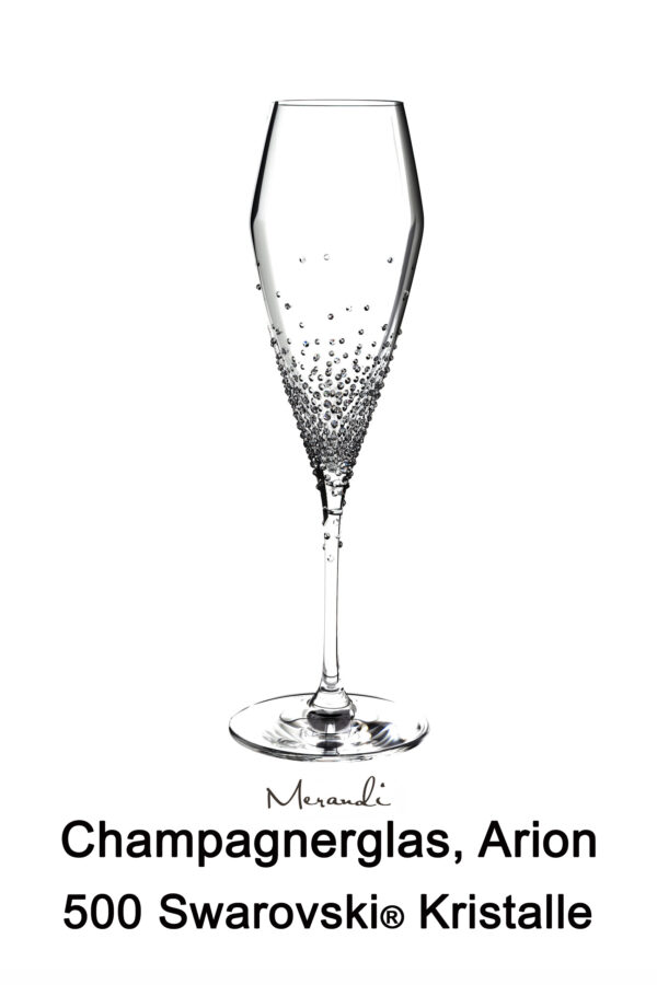 Champagnerglas von Riedel® mit 500 Swarovski® Kristallen veredelt, Arion