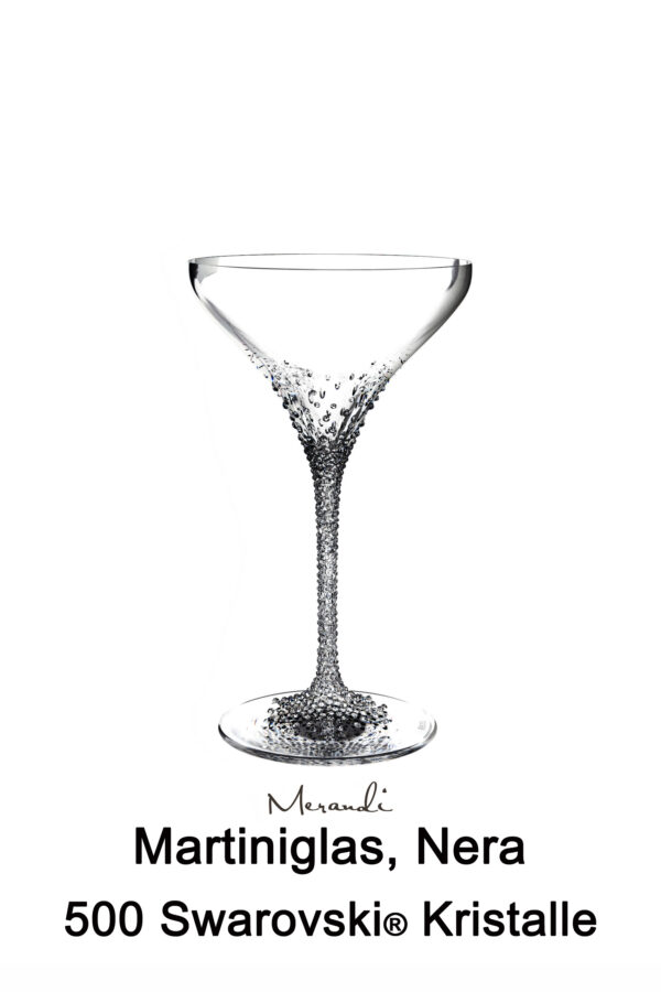 Bicchiere Martini di Riedel® arricchito con 500 cristalli Swarovski®, Nera