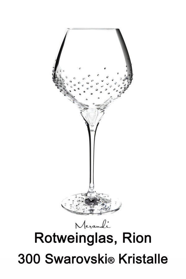 Red wine glass from Riedel® refined with 300 Swarovski® crystals, Rion