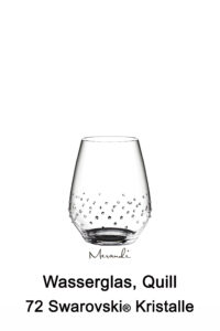 Wasserglas von Spiegelau® mit 72 Swarovski® Kristallen veredelt, Quill