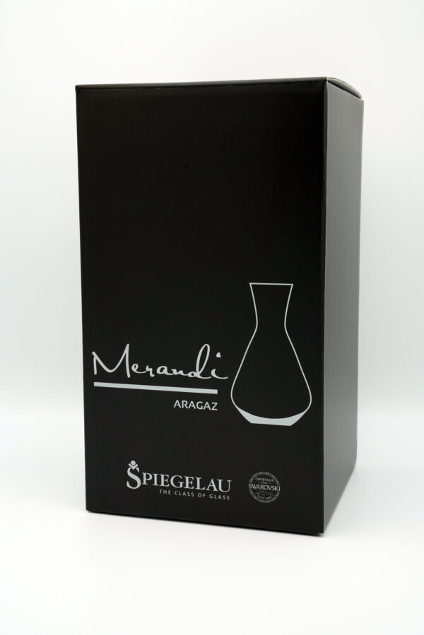Decanter Spiegelau® Swarovski® crystals, Aragaz Merandi Switzerland, packaging