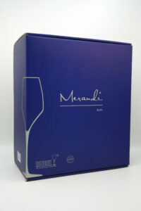 Bicchiere da vino bianco Riedel®, cristalli Swarovski®, Elon Merandi Svizzera, imballaggio