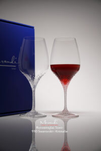 Rotweinglas Sonir, Merandi Schweiz, 2 Gläser je Packung, je 910 Swarovski® Kristalle